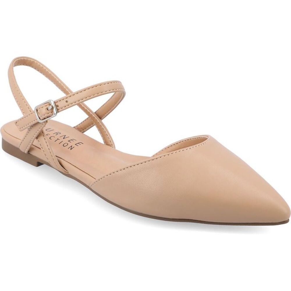 Journee Collection Beige Slingback Flats